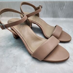 Naturalizer Neutral Block Heel Sandals with Ankle Strap - Women